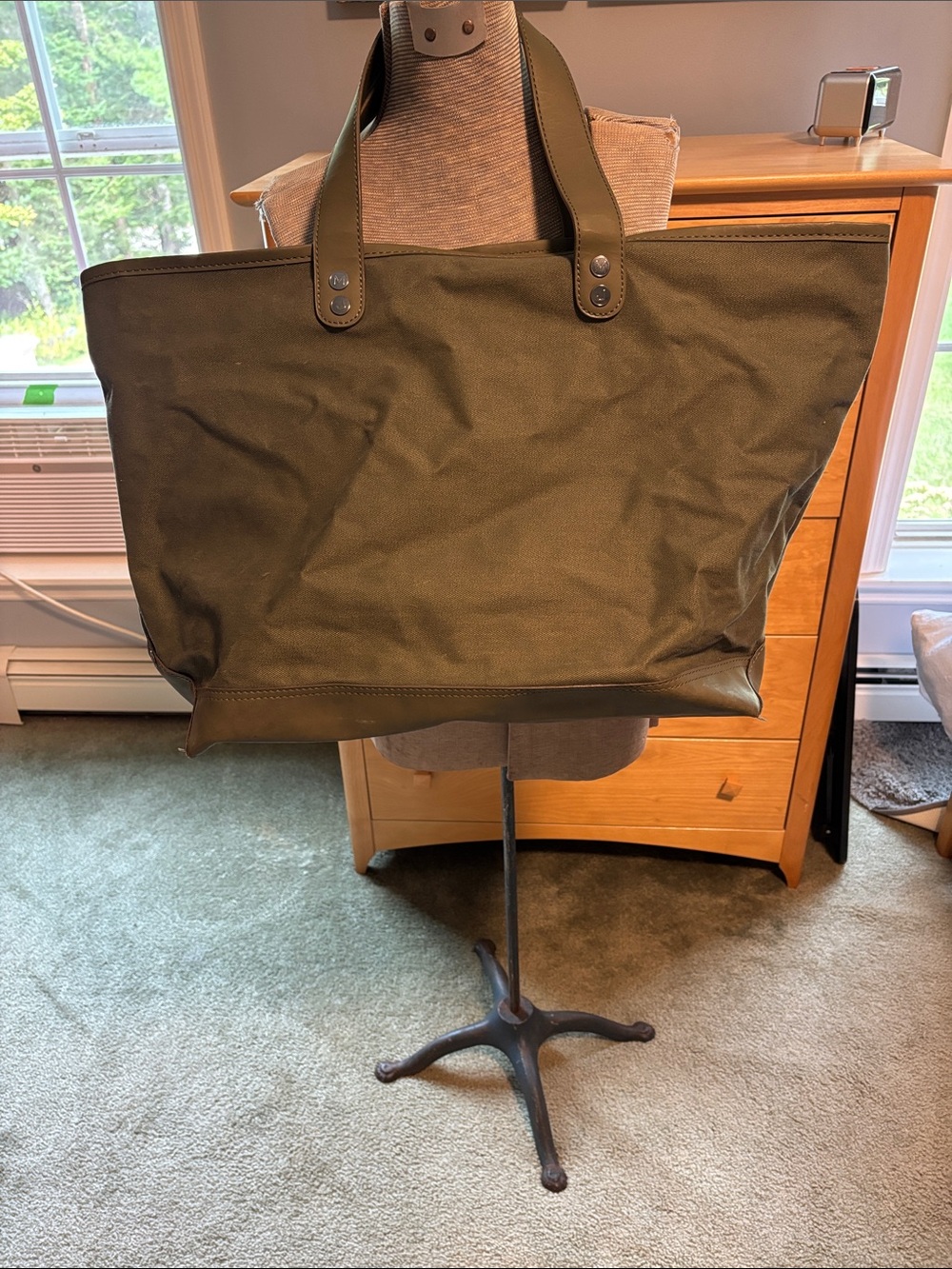 Marc Jacobs Olive Canvas & Leather Trim Weekend Tote - Picture 9 of 11